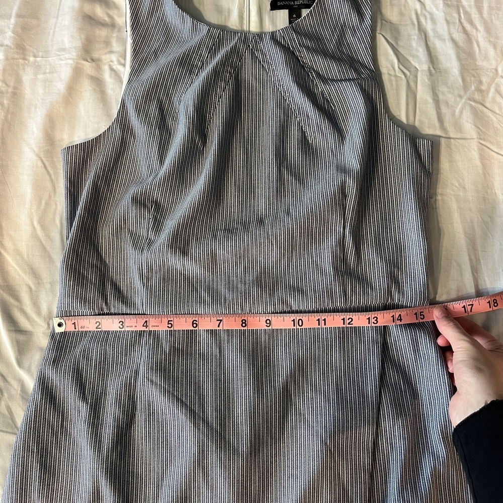 Banana Republic Striped Faux Wrap Sleeveless Mini Dress, Size 6 - Picture 7 of 12